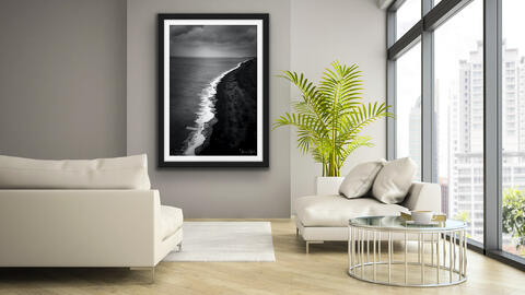 Black Sand Beaches of Vik in living room