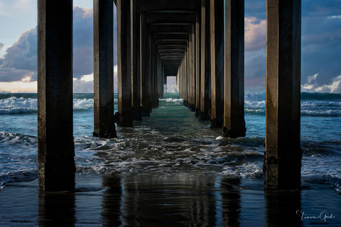 La Jolla Pier is a limited edition print of 50 shown in a float frame printed on Lumachrome Trulife Acrylic for an unparalleled presentation.