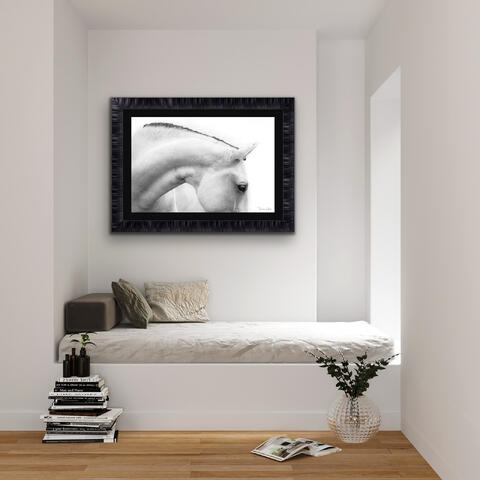 Framed BNW Horse Photo Print