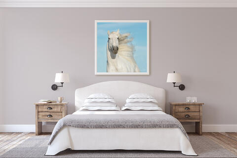 bedroom, art, wall, equine, equestrain, framed, fine, home, decor, limited, edition, lusitano