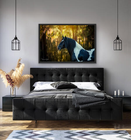 Gypsy King Fine Art Print over bed