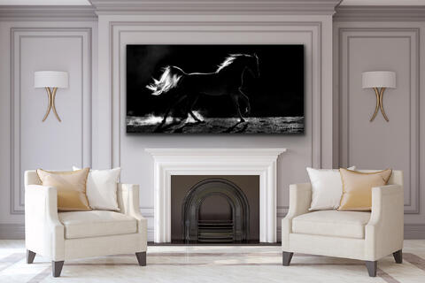 Fine art horse print in Living room