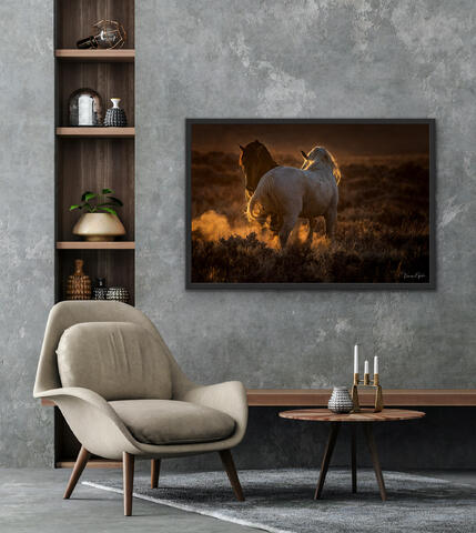 wild, mustang, mustangs, horse, horses, stallions, fighting, dust, fine, art, print, wall, art, equestrian, photo, photograph...