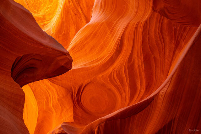 Molten Stone — Antelope Canyon, Arizona print