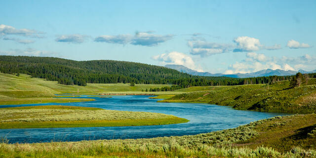 River Through the Valley — Hayden Valley, Yellowstone National Park, Wyoming print