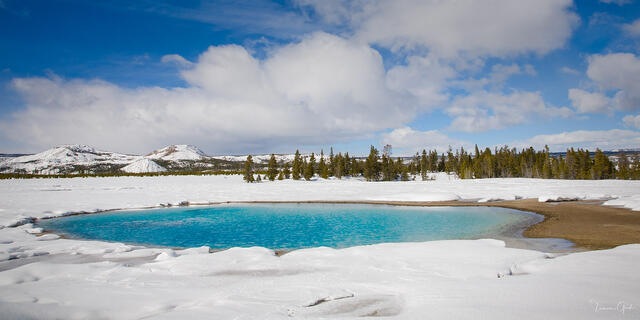 Winter Pool — Thermal Spring, Yellowstone National Park, Wyoming print